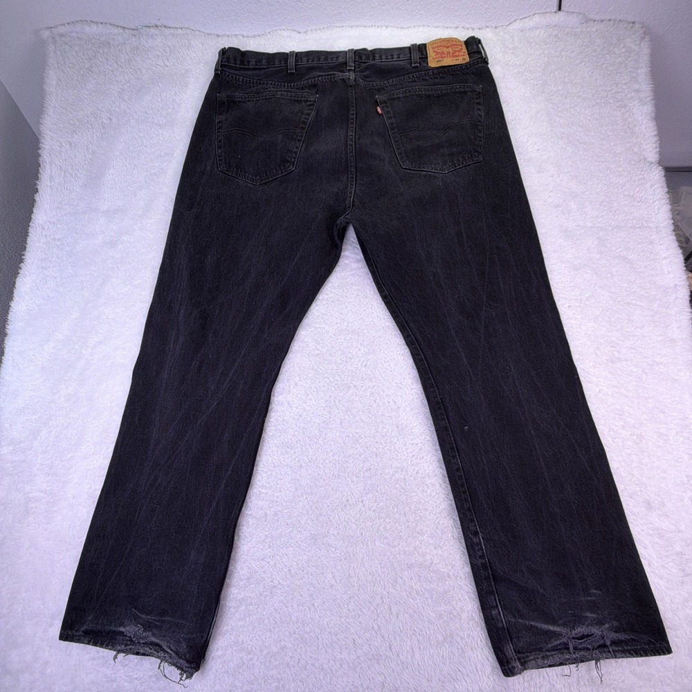 VTG Levi's 501 Button Fly Jeans Men's 44x30 (tag: 44x32) Straight Leg Distressed - Picture 2 of 8
